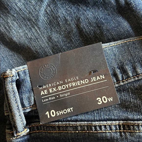 NEW American Eagle AE Strigid Low-Rise Baggy Ex boyfriend Jean size 10 short NWT - Picture 8 of 8